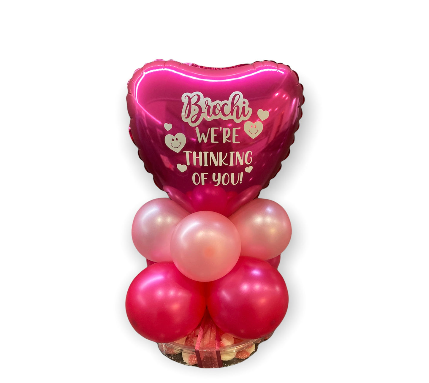 Sectional Sweet Platter with Thinking of You Balloon Topper