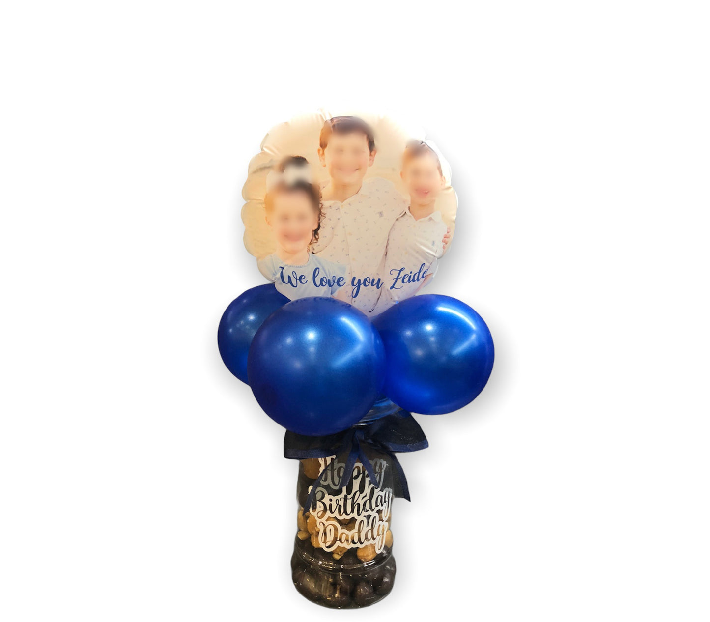 Personalised Sweet Jar with Photo Balloon Topper