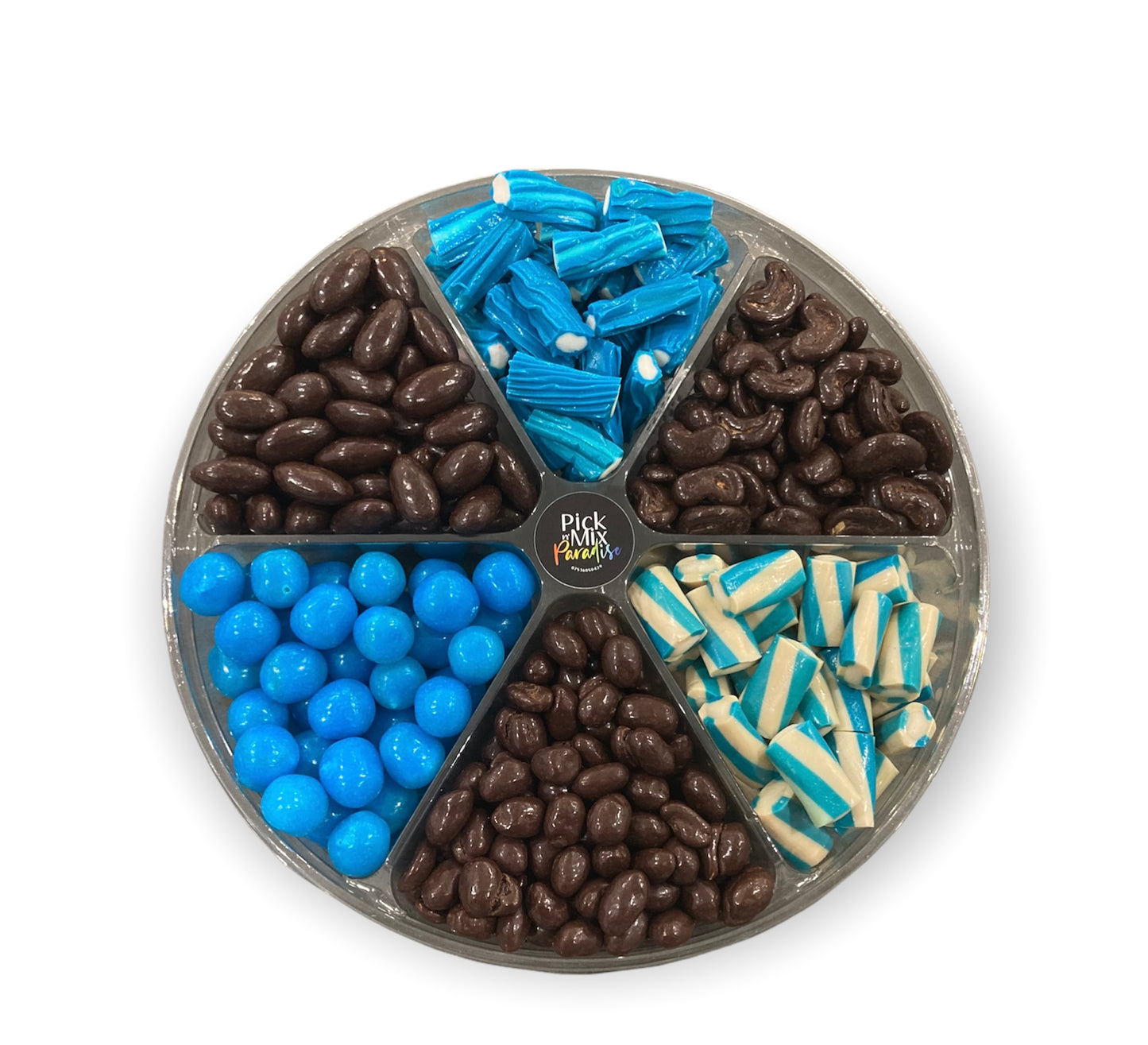 Sectional Chocolate and Sweet Platter - Blue